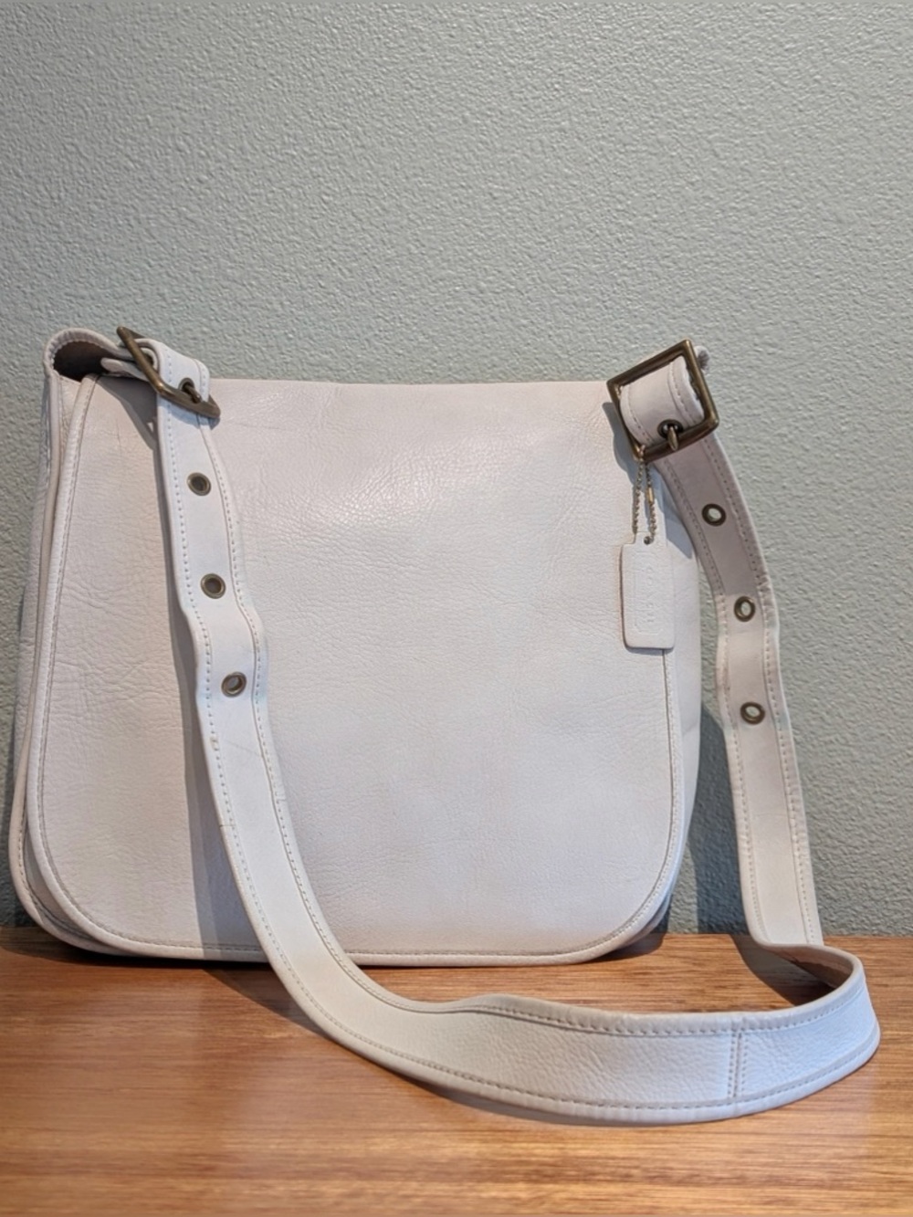 Coach HTF White Knapsac Metal Tag Pre-Creed Bonnie Cashin - Style 9030 - Picture 2 of 16